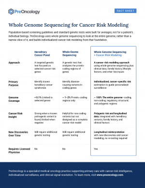 Whole genome sequencing fact sheet cover
